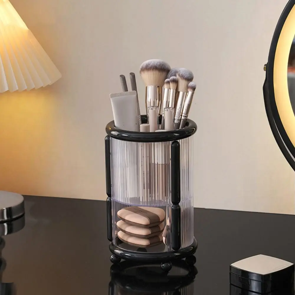 Dust-proof Cosmetics Storage Box Multi-function Exquisite Makeup Brush Cylinder Trendy Dressing Table Shelf Lipstick
