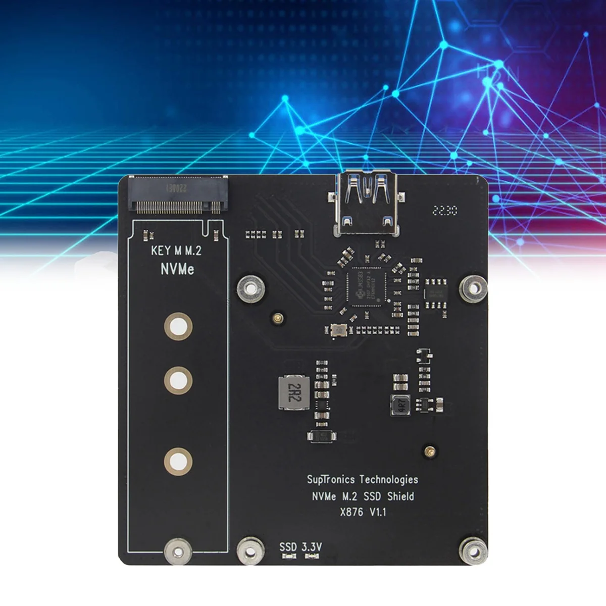 Imagem -02 - Placa de Expansão Ultra Fina para Raspberry pi Modelo b Módulo de Armazenamento Nas X876 V1.1 M.2 Nvme Sata Ssd