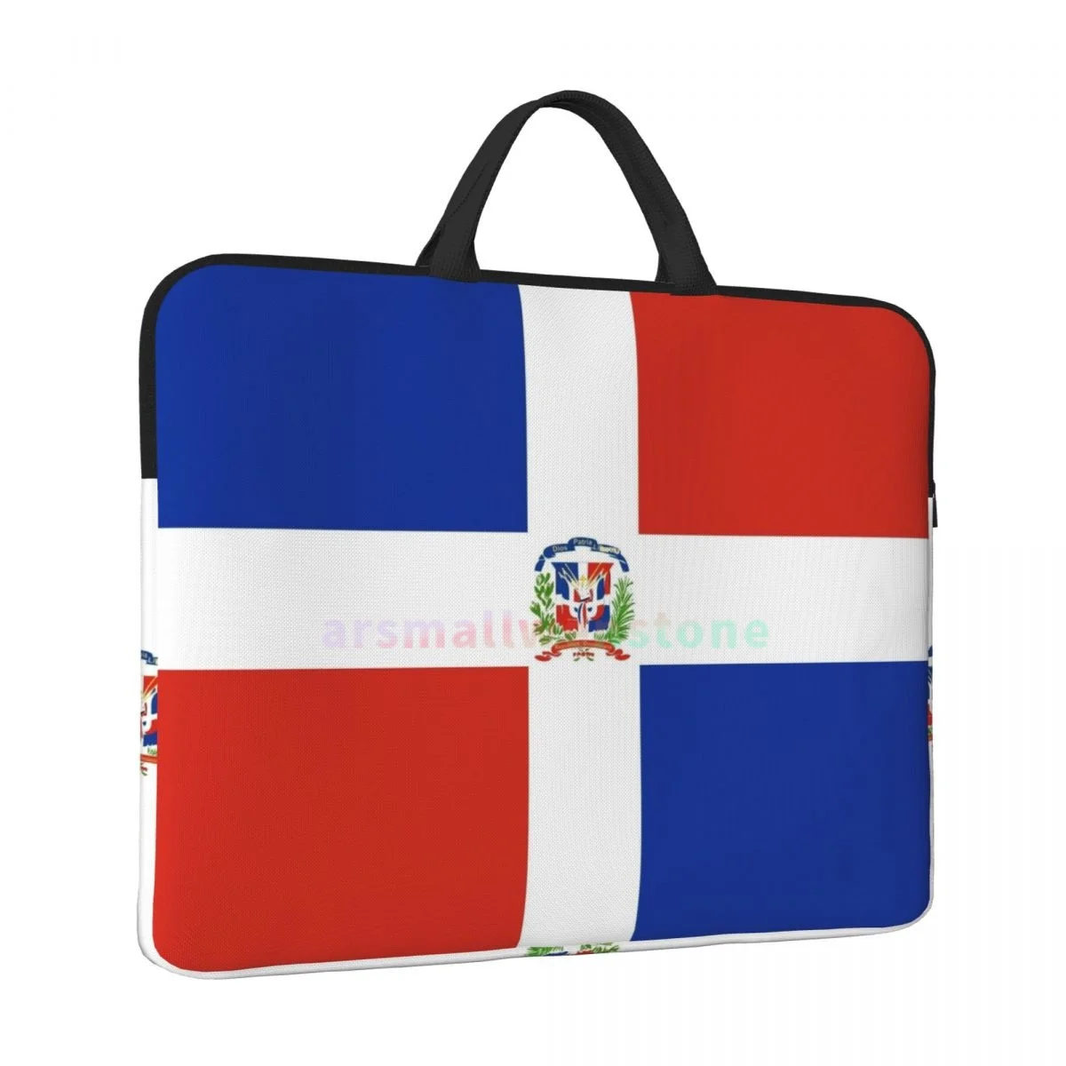 Dominican Republic Flag Laptop Bag Computer Bag Office Business Travel 14 Inch Water Resistant Large Laptop Case