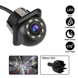 8 LED Auto Parking Assistance Car Infrared Night Vision Wide Angle Backup Camera 170° Car Rear View Camera Parking Monitoring