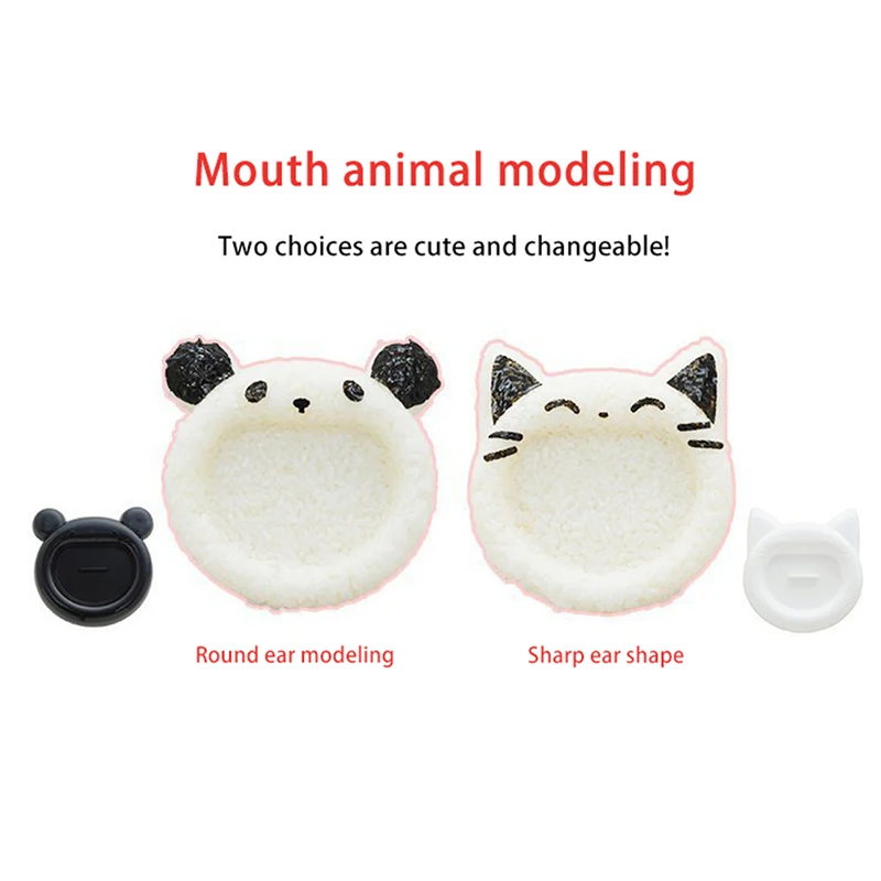 1 Peça de Molde e Cortador de Sushi, Nori e Arroz com Desenhos Fofos de Gato e Urso, Ferramenta DIY para Bento e Sanduíches, Acessório de Cozinha