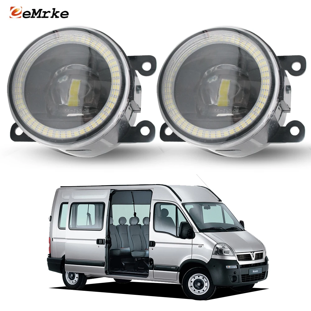 

Модернизированные светодиодные противотуманные фары Angel Eye 30W DRL с галогеновыми лампами для Opel Vauxhall Movano, Renault Master, Nissan Interstar X70 2004-2010