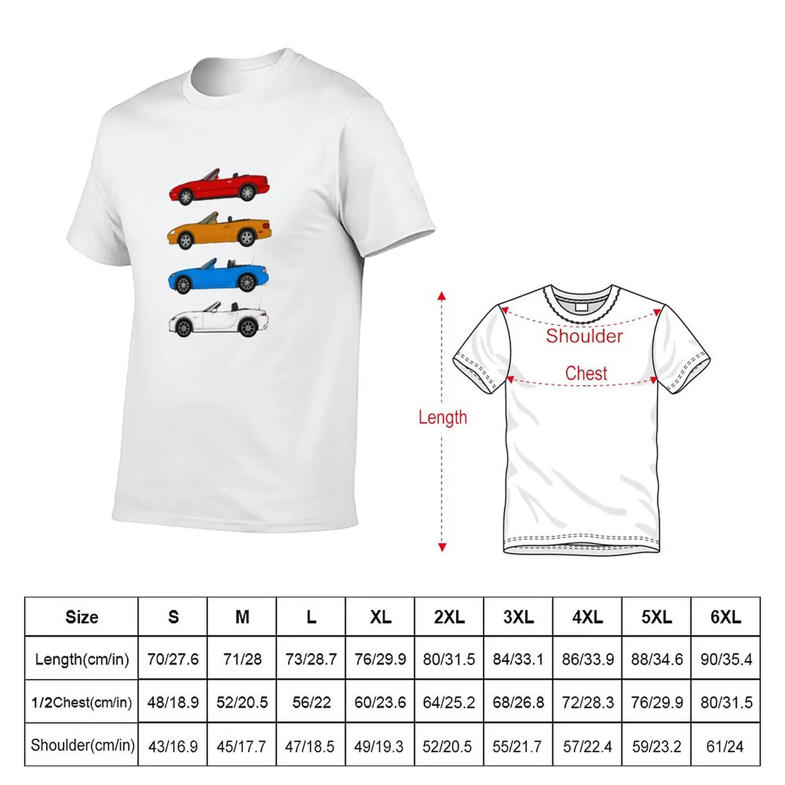 MX-5 / Miata / Eunos 30th Classic Car Collection T-Shirt summer top vintage anime clothes plain black t shirts men