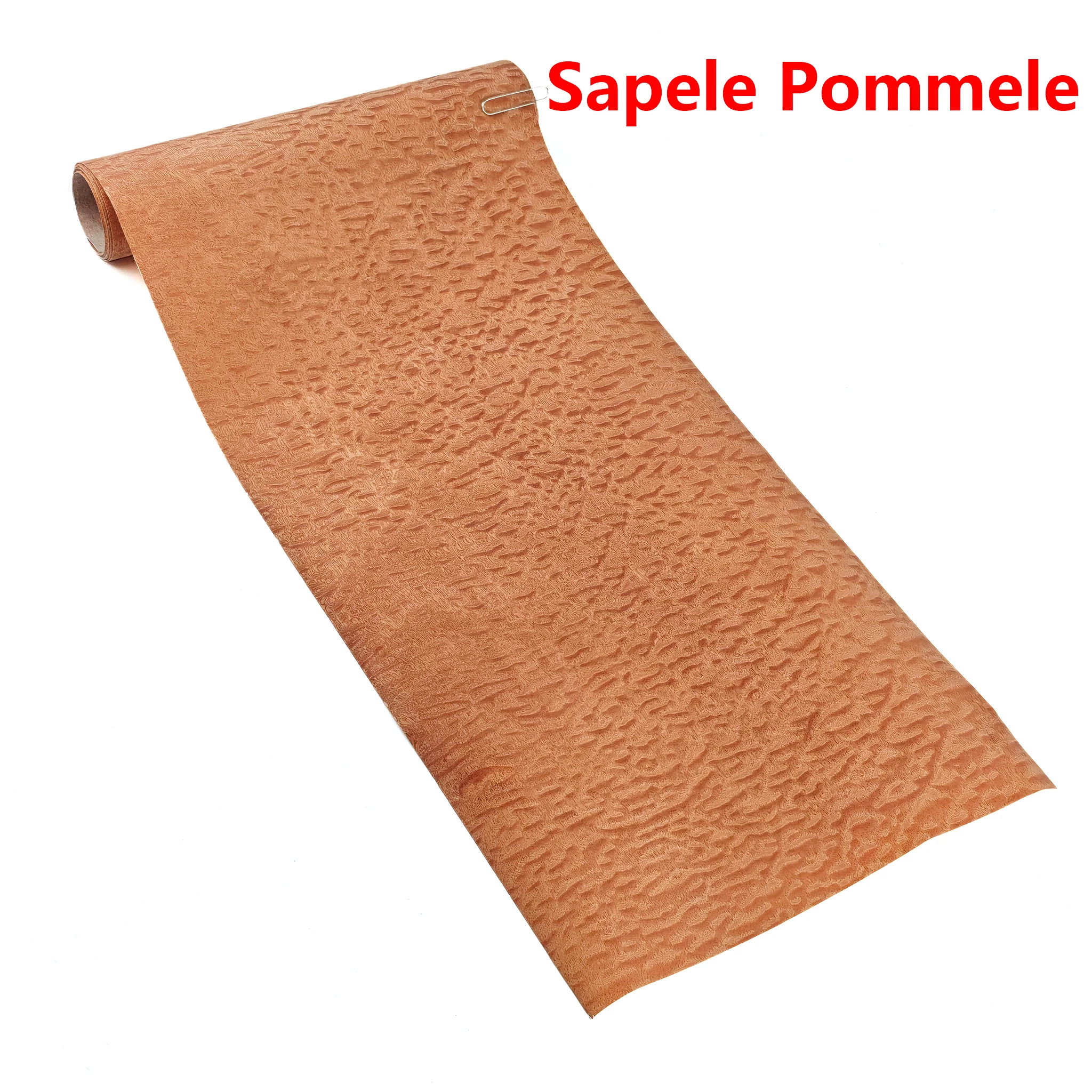 25x250cm Natural Sapele Pommele Wood Veneer for Guitars, Pianos, Tables and Chairs, Furniture & Interior Decoration