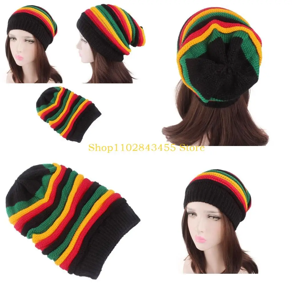 49MC Knitted Caps Weaving Knitted Beanies for Women Hiphop Hat Unique Hat Costume Props Skull Caps Highlight for Trendsetting