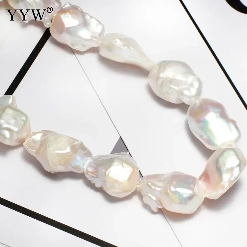 14-20mm High Quality Natural Freshwater Big Pearl Baroque Irregular Teartail Pearl Natural White Hole 0.8mm Lady DIY Jewelry