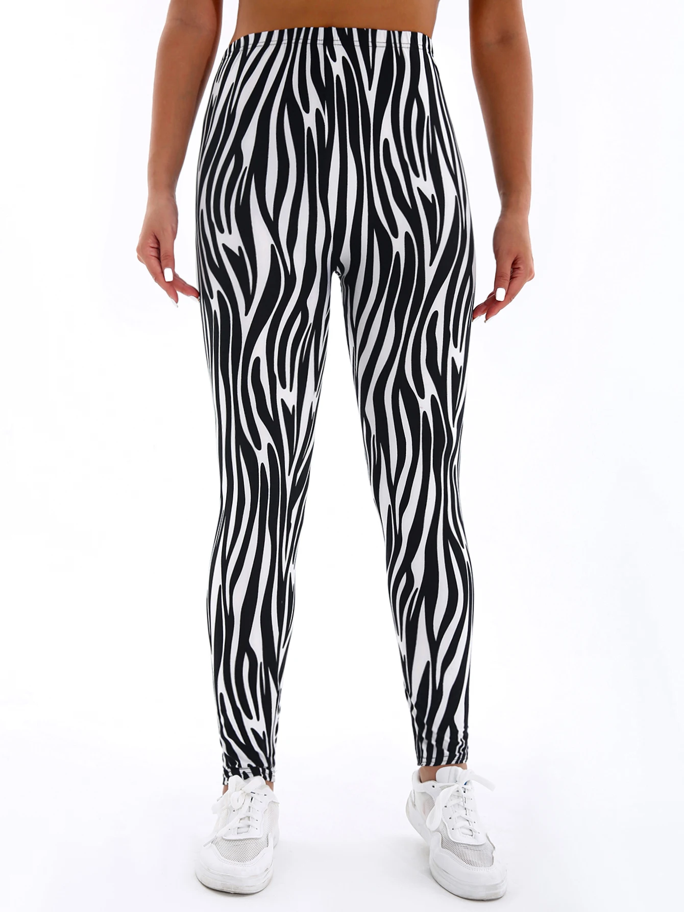 Casual elegante escovado de alta elasticidade sexy apertado encaixe irregular listrado leggings esportes emagrecimento calças yoga