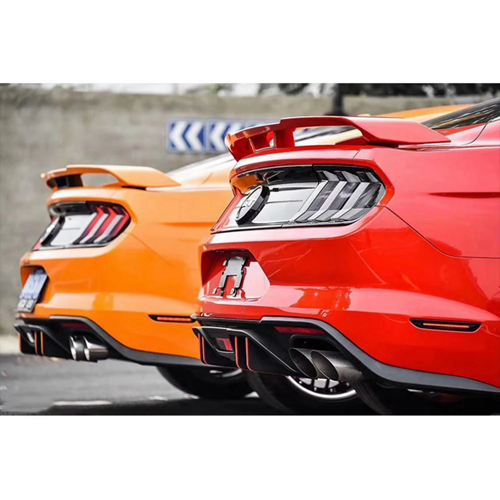 FOR Ford Mustang S550 2015-2021 Car Rear Spoiler Wing Lip Extension GT Style Car Rear Trunk Spoiler Lip Boot Wing Lip