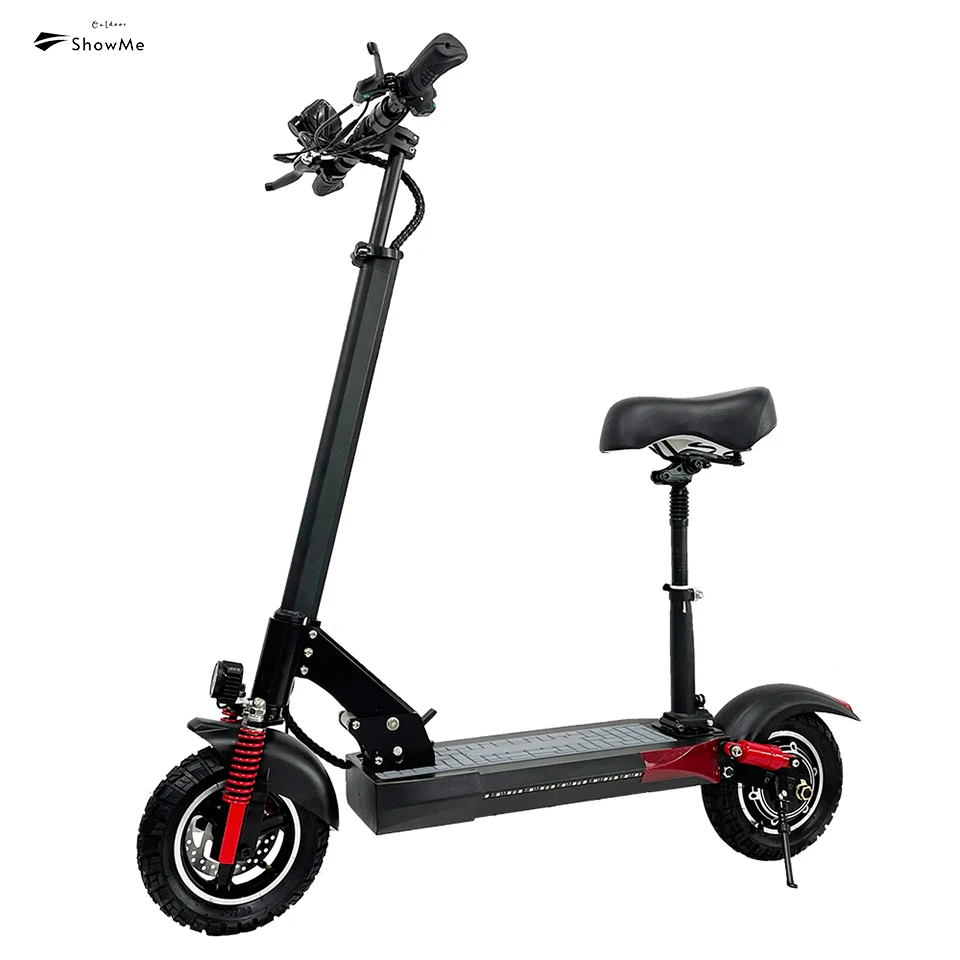 

M4 Pro China Warehouse Electric Scooter with Seat Off Road Tire Kick Scooter 45 km/h Speed 16Ah Battery 800W Motor 10in Tires