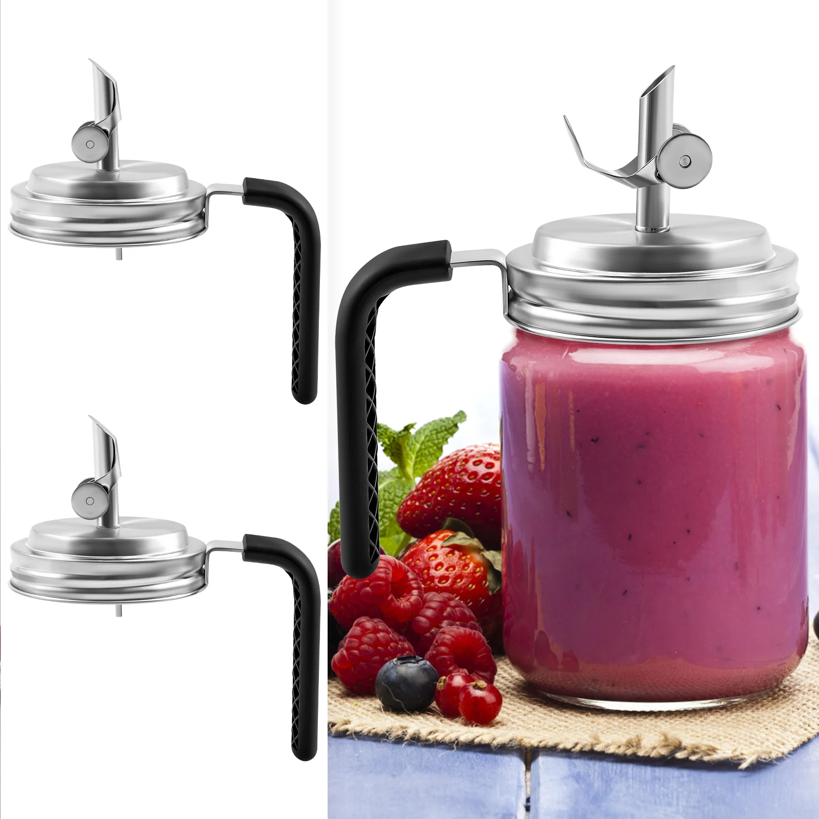 2Pcs Mason Jar Pour… - image