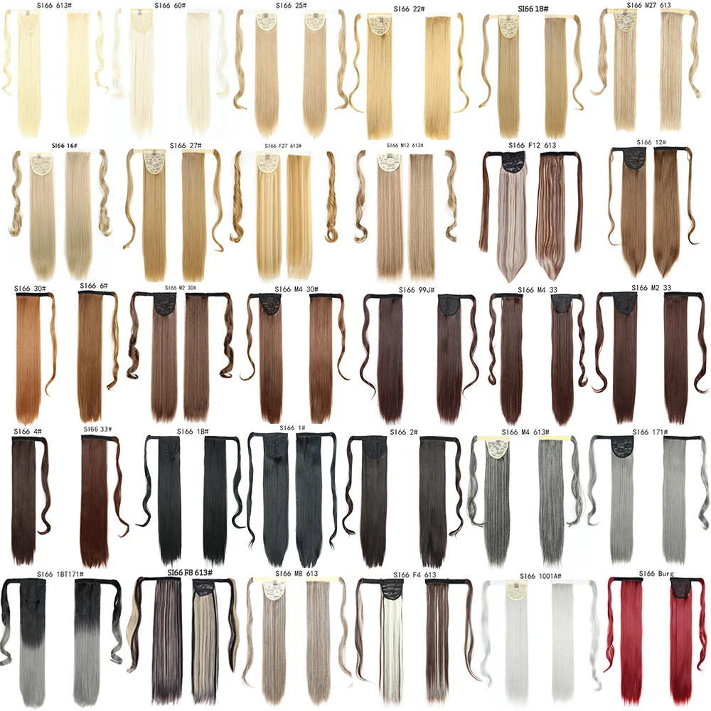 22Inch Synthetic Long Straight Ponytail Hair Extension Wrap Around Clip In Ponytail Hair Heat Reistan Pony Tail good 2026