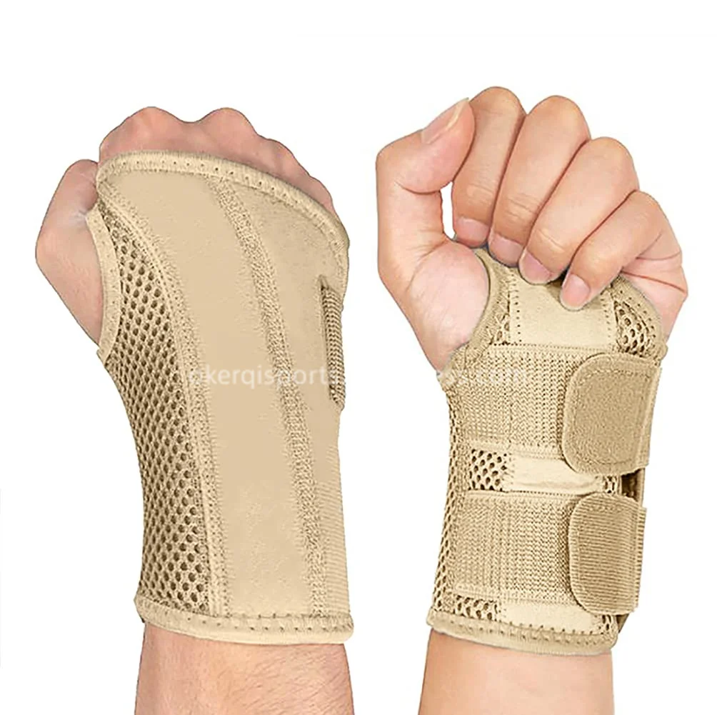 Adjustable Soft Wristbands Protector for Fitnes Gym Accessories Metal Wrist Splint Injury Pain Relief Carpal Tunnel Wrist Brace