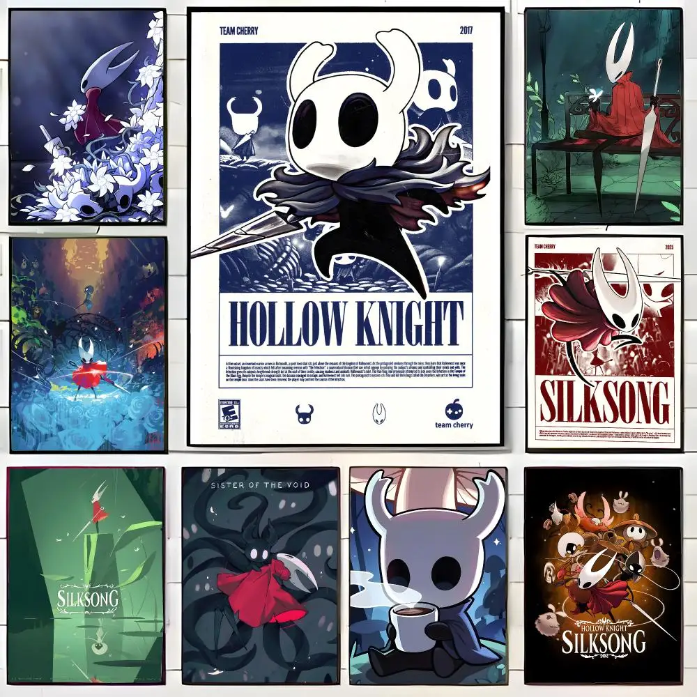 Exploring Game H-Hollow Knight Silksong Poster Wall Art Print Decorative Mural Home Decor Gift Unframed