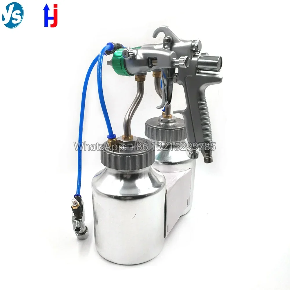 Nano Chrome Spray Gun Double Nozzle Paint Sprayer With 2pcs Tank 1.3mm Dual Head Pressure Feed Paint Spray Gun