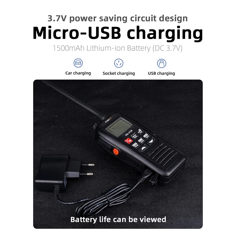 P37 البحرية 2 طريقة راديو USB IPX7 مقاوم للماء VHF الاتصال الداخلي PTT طويلة المدى البحري اسلكية تخاطب