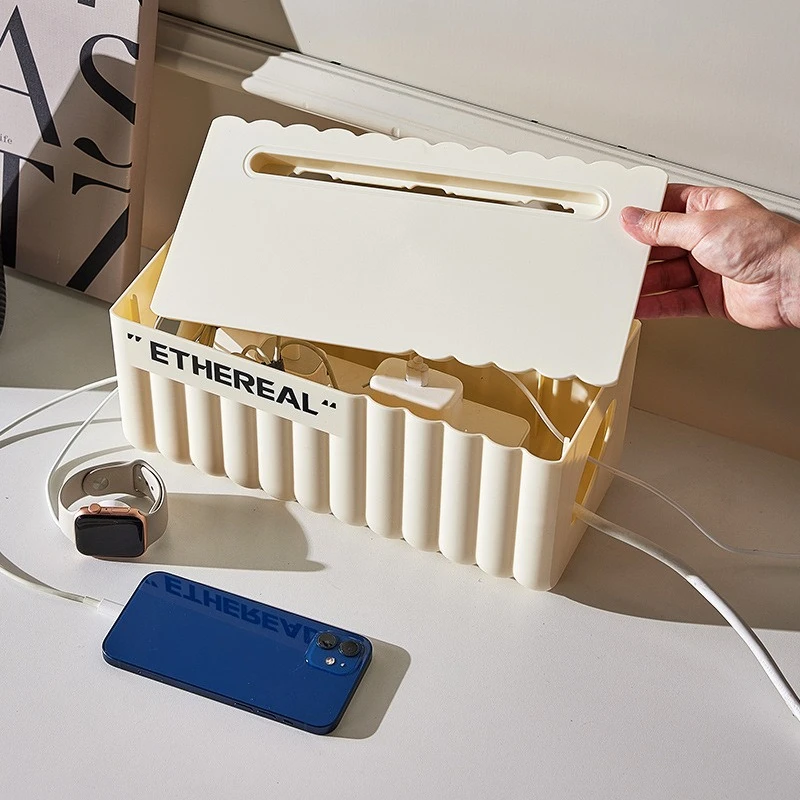 플러그 보드 보관함 플라스틱 정리함 코드 박스 소켓 플러그 전원 데스크탑 코드 박스 코드 보관 스탠드