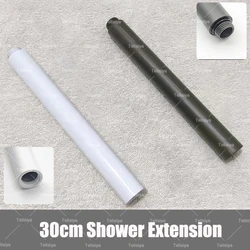30cm Round Shower Extension Rod Shower Bracket Shower Extender Gray Extension Tube Extra Extend Tube Bathroom Accessories