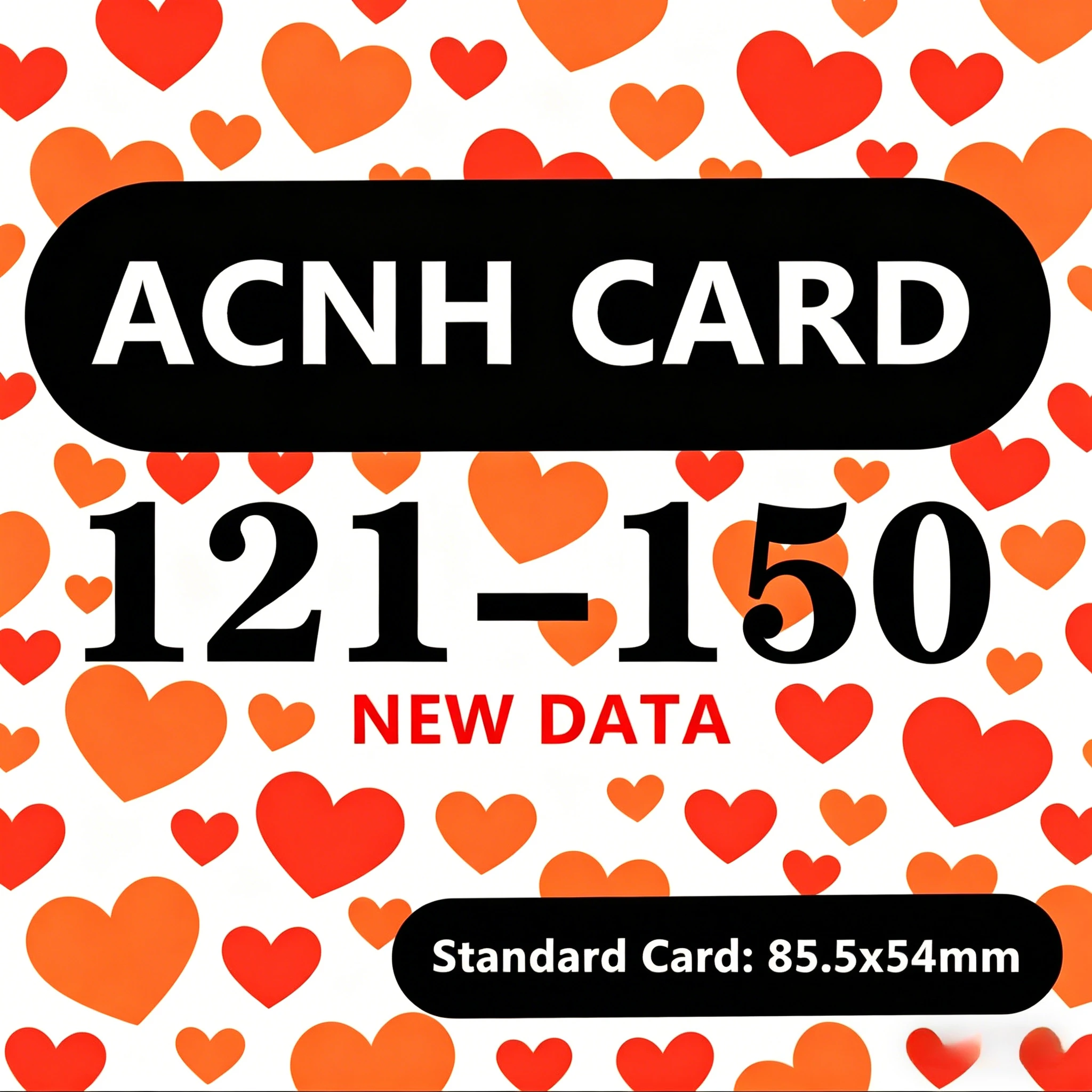 Cartes NFC Fine Surface Fun Supply ACNH à démarrage rapide 121-150, cartes pratiques pour le transport quotidien 85,5x54mm