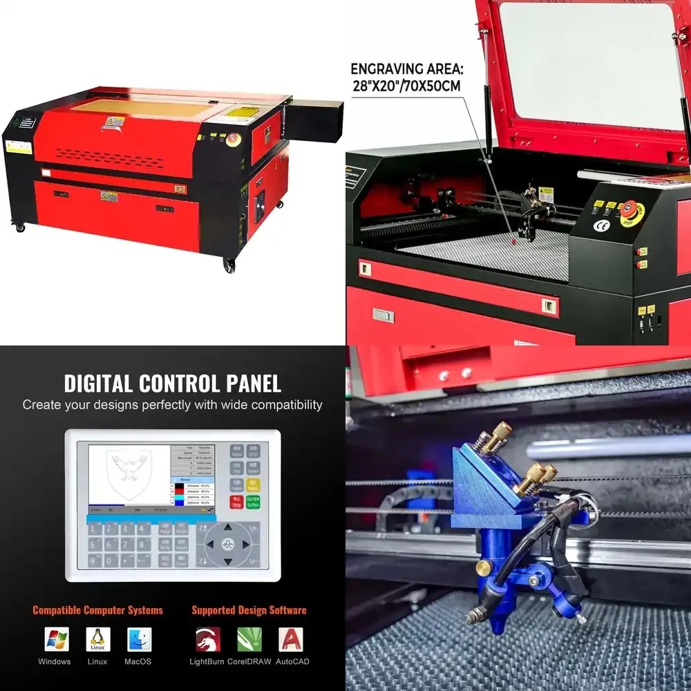 

80W/60W CO2 Glass Tube Cutter And Paper Wood RUIDA Digital Control Panel