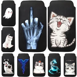 Mobile Pouch Bag For Xiaomi 14T Pro Poco X3 X5 X6 X7 Pro C51 C55 C61 Redmi 14C 12C 13C Note 14 Pro Universal Leather Phone Case