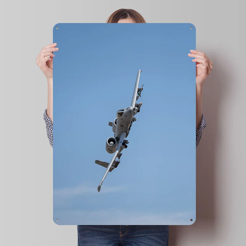A10 Thunderbolt II Printing Poster Customized Retro Wall Art Vintage Metal Signs for Room Modern Home Decoration Ornaments House
