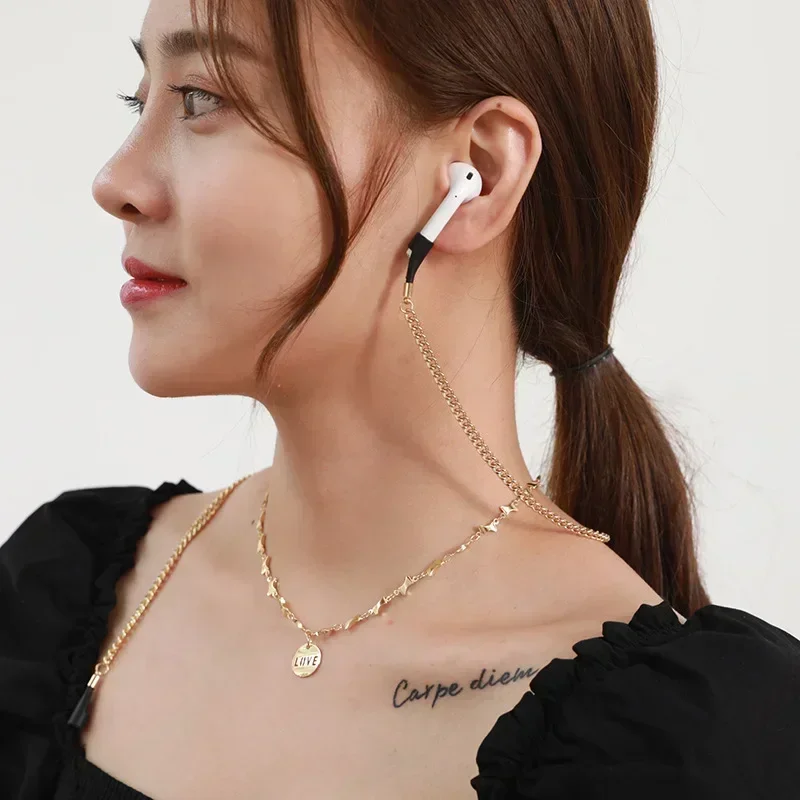 Anti-lost Rope Strap Metal Earphones String For Airpods 4 3 2 1 Wireless Bluetooth Headphone Neck Straps Accessories view 5