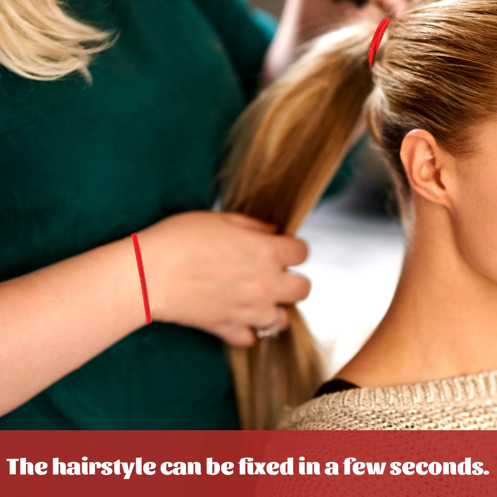 100 قطعة من أربطة مطاطية رفيعة ملونة للشعر، ربطات شعر ناعمة قابلة للتمدد لتسريحات الشعر اليومية وإكسسوارات الحفلات