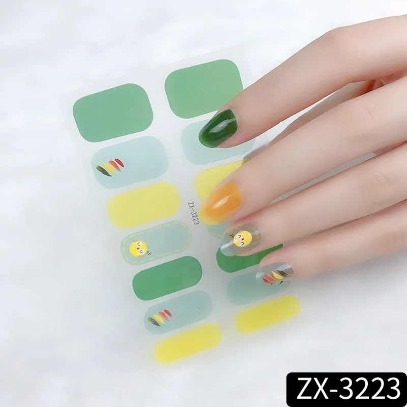 

MEBIS Nail Sticker ZX Nobake Gel Oil Film Crystal Oil Film Full Waterproof And Longlasting Nails Sticker