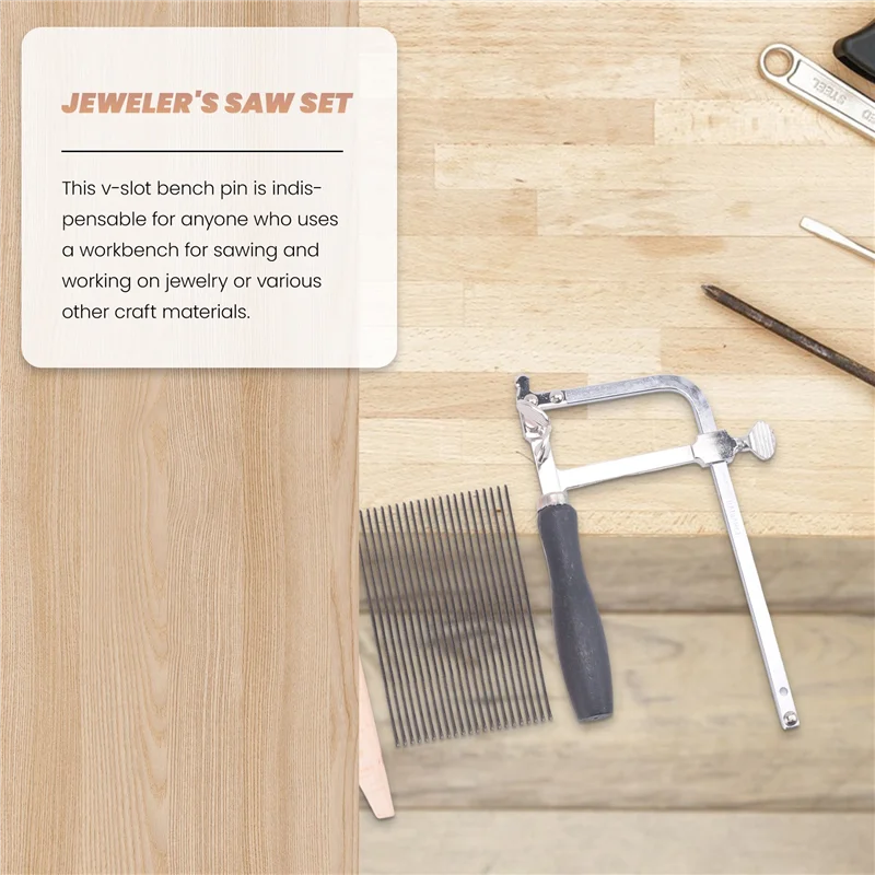 

【Promotion】1 Set 3-In-1 Professional Jeweler's Saw Set Jewelry Tools Saw Frame 144 Blades Wooden Pin Clamp Wood Metal Jewelry To