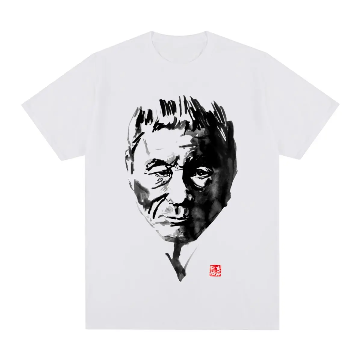 TeshiキタノヴィンテージTシャツ日本のアクション映画コットンメンズTシャツ新しいTシャツレディーストップス