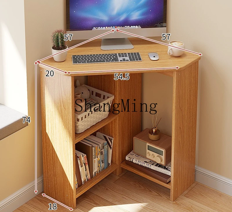Picture 3: ZYY high-end exquisite small apartment desk triangular corner computer desk corner simple household