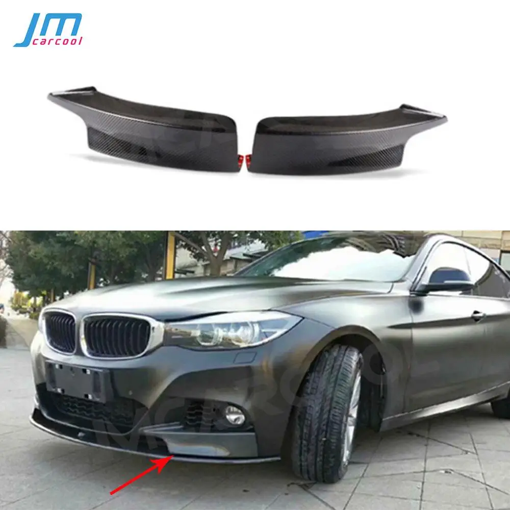 

For BMW 3 Series GT F34 M Sport 2014-2018 Front Lip Splitters Cupwings Carbon Fiber / FRP Bumper Aprons Trims