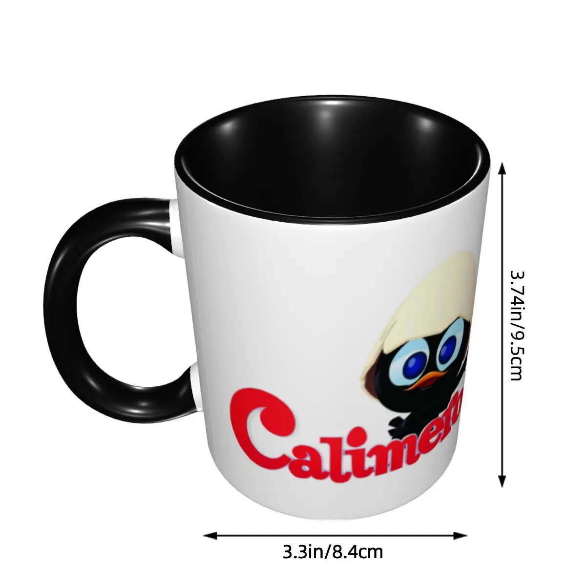 Personalized Calimero Black Chicken Cartoon Comic Mugs DIY Ceramic Tea Milk Coffee Cups