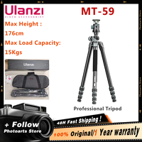 Ulanzi MT-59 1.76M Professional Extendable Aluminum Camera Tripod Flexible Camera Tripod 360 Degree Rotatable Max Load 15kg