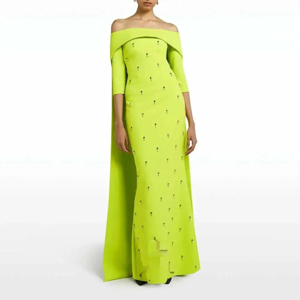 

Dress Luxury Birthday Evening Dress Floor Length Full Sleeves Summer Elegant Wedding Party Gowns For Women Arab 2024