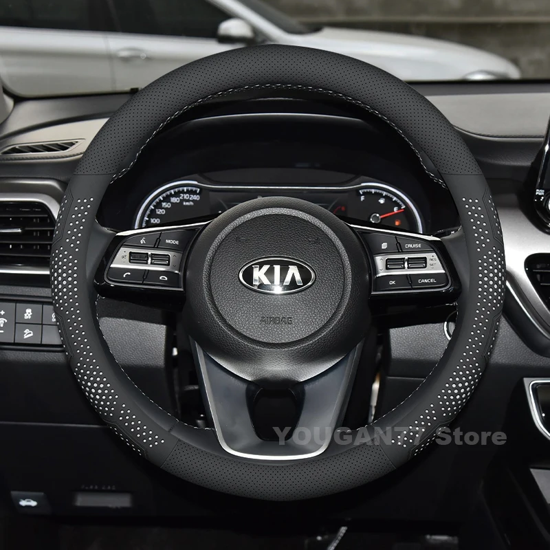 

Car Steering Wheel Cover For Kia Sonet 2021-2025 Leather Auto Steering Wheel Kia Sonet Accessories