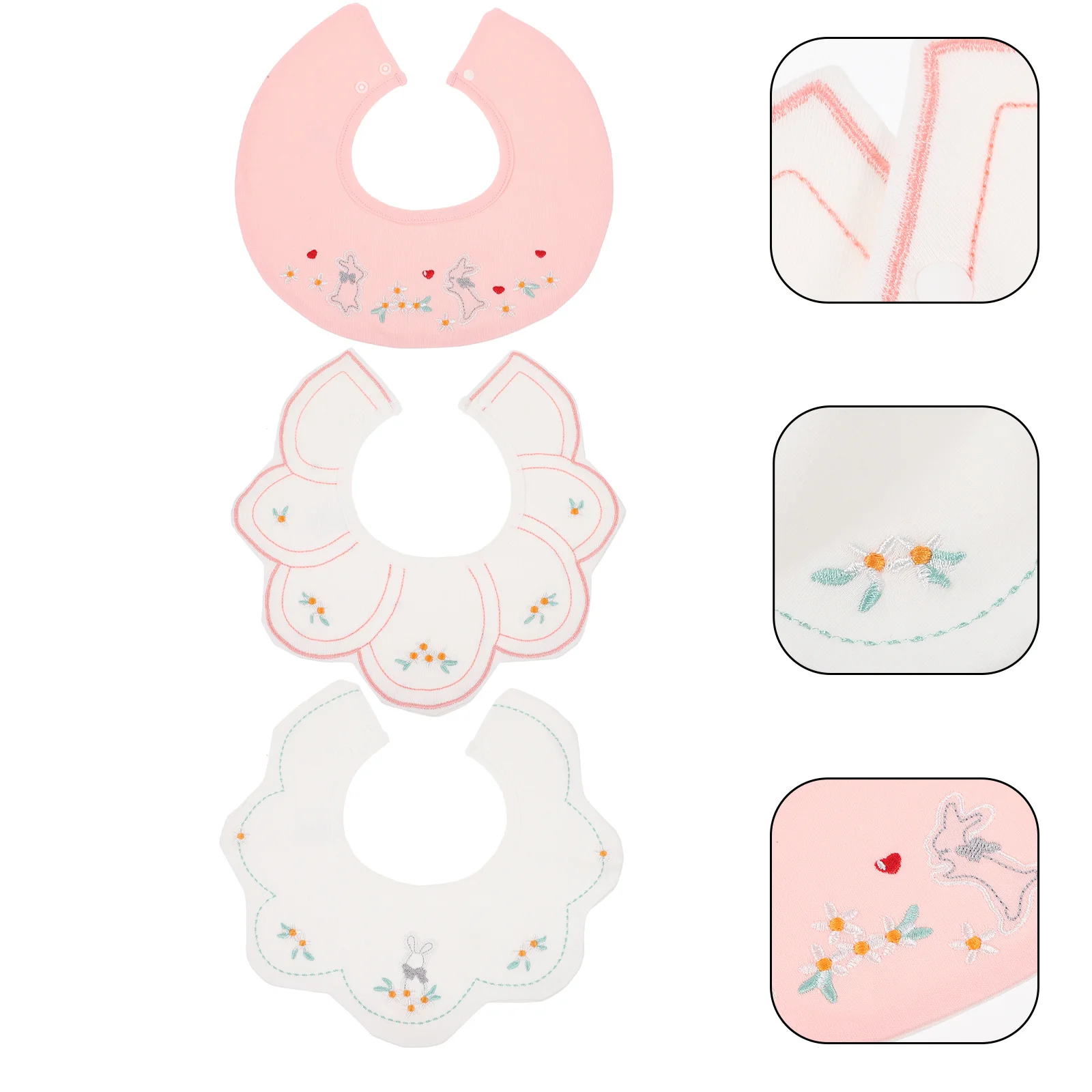3 szt. Śliniaków dla niemowląt i małych dzieci, bawełniane śliniaki na ząbkowanie, miękkie, wygodne, wielokrotnego użytku, urocze wzory