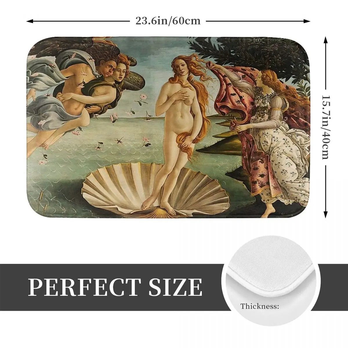 The Birth Of Venus Renaissance Painting Non-slip Doormat Floor Mat Washable Carpet Rug for Kitchen Entrance Bedroom Footpad Mats