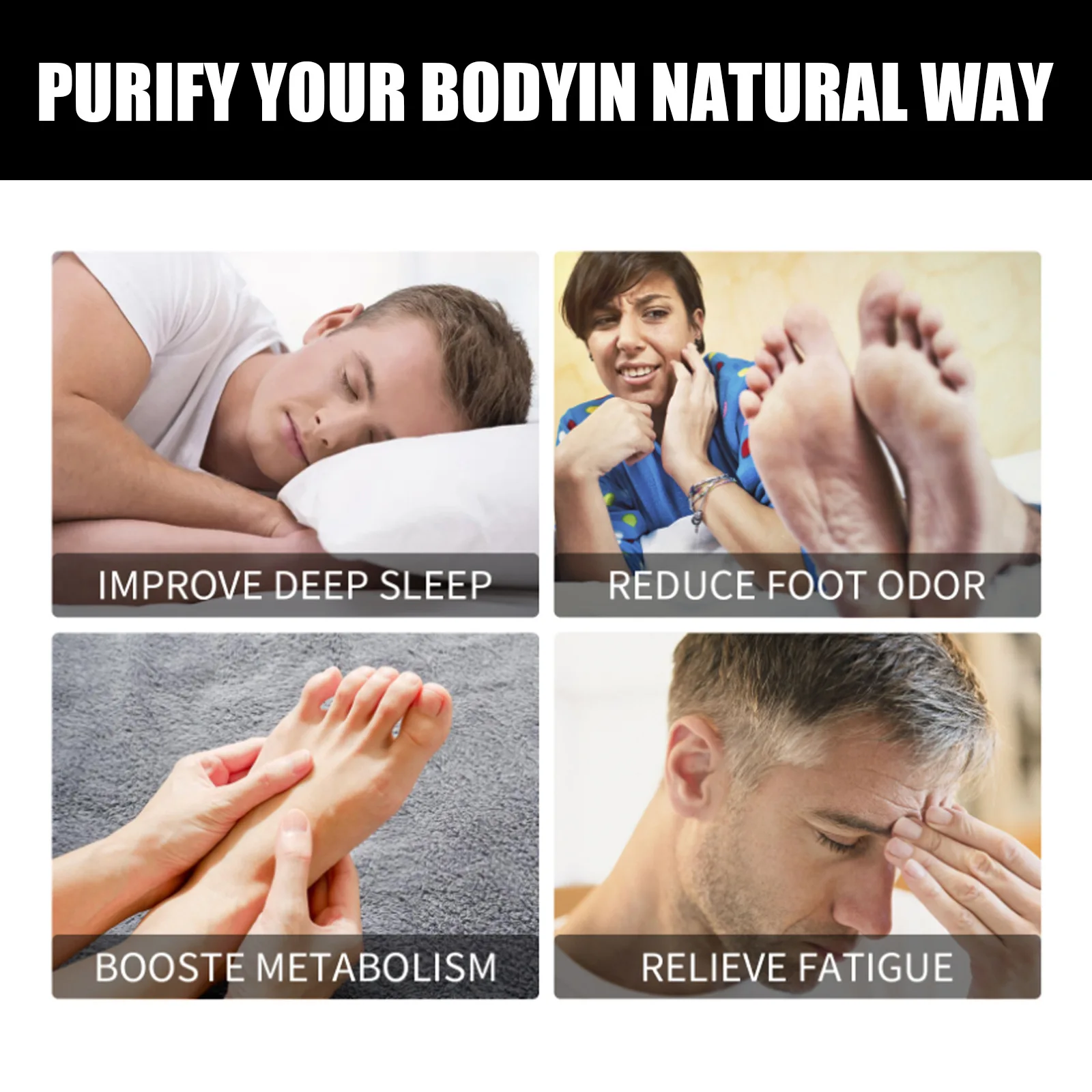 Foot Patch Helps Sleep Deep Cleaning Foot Patch Absorb Toxins and Waste Oil Out From The Body Moisturize Feet Body Health Care