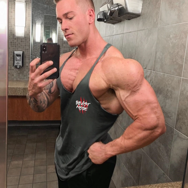 

Scratches - Themed Fierce Workout Men's Stringer Vest - Sleeveless Top for Fitness, Intensive Training and Athlete Training