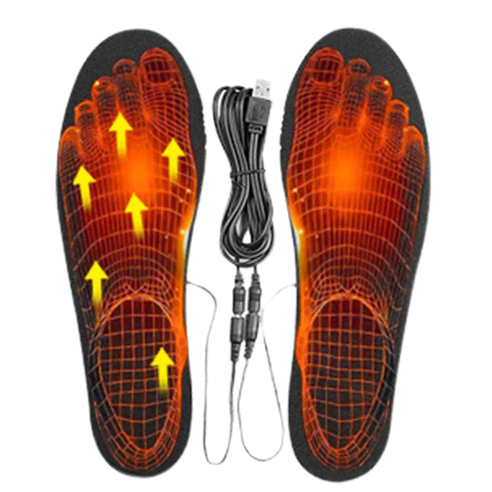 Electric Heated Shoe Insole USB Electric Feet Warmer Sock Pad Winter Warm Thermal Insole Unisex Heating Insole For Outdoor Sport