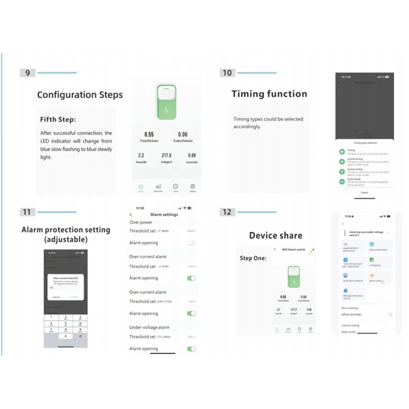 

N05R Wi-Fi Tuya умный автоматический выключатель реле защита от повышенного/пониженного напряжения для Google для дома Alexa Din-рейка