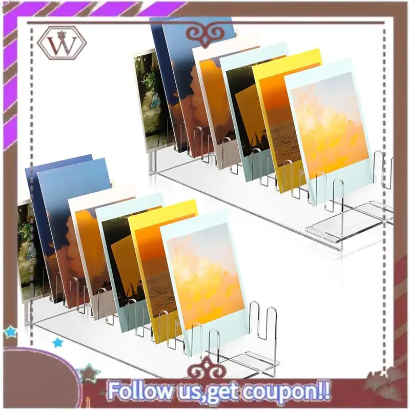 ABBG-2 قطعة 12 الطبقة الاكريليك بطاقات المعايدة عرض موقف المحمولة بطاقة رف شاشة حامل بطاقة بريدية واضحة عرض موقف