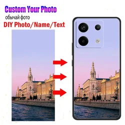 Customized Phone Cases for Redmi Note 13 Pro+ 5G Glass Cover DIY Photo Name Text For Redmi Note 13 Pro 4G Case Plus Clear TPU