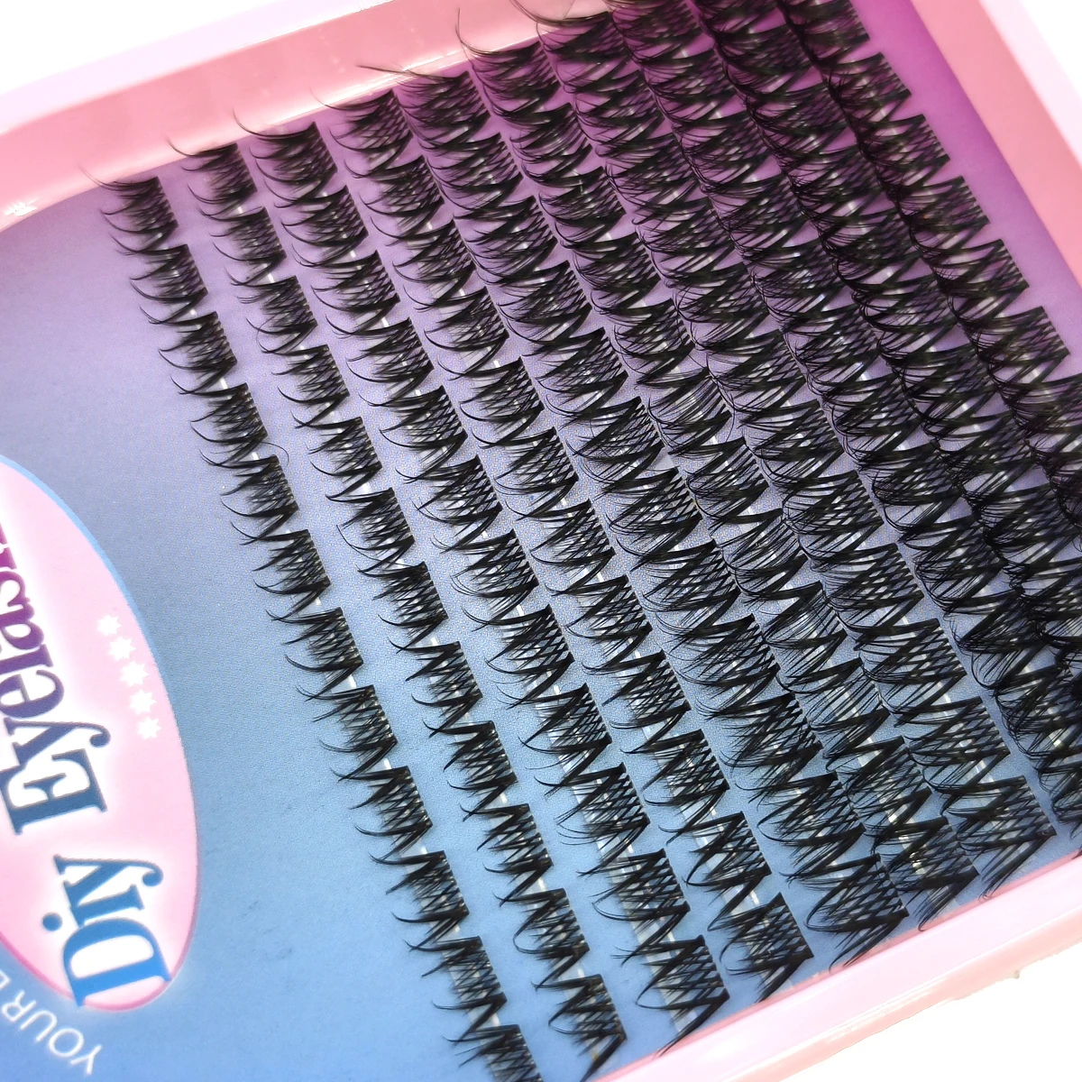 HBZGTLAD10row Fairy Lash Clusters Manga Cluster Wimpern Wimperncluster Wispy Wimpernverlängerungen Natürlicher Look C/D Curl Einzeln – Detail 6