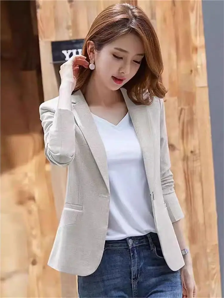 Slim Fit ort Sve Women's  Korean Sle Long Sve ort Length Faionable Spring Autumn Ladies' Jaet