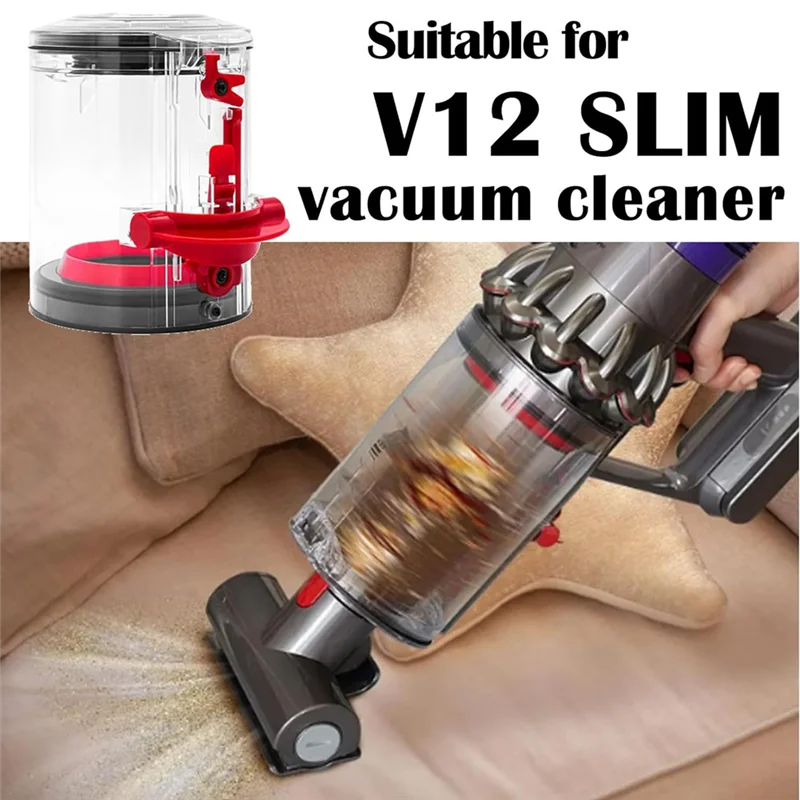 

-A90P Dust Bin For Dyson V12 Slim Vacuum Cleaner Canister, Accessories Dust Collector Robot Vacuum Cleaner Dust Bucket