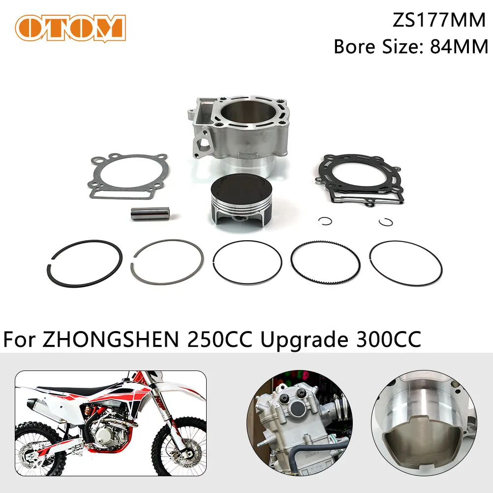 For ZONGSHEN NC 250CC Upgrade 300CC 84mm Cylinder Block Piston Ring Gasket Kit BSE RTC300 KAYO RX3 AVANTIS ENDURO Engine Parts