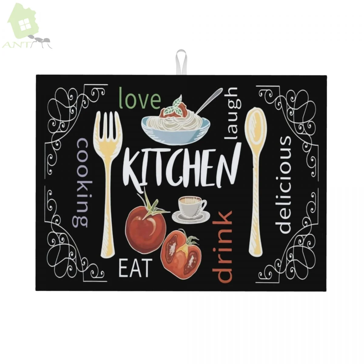 

Dish Drying Mat for Kitchen Counter, Colorful Anti-Fatigue Dish Mat Microfiber Drying Pad Dish Drainer Mats 18x24 Inch