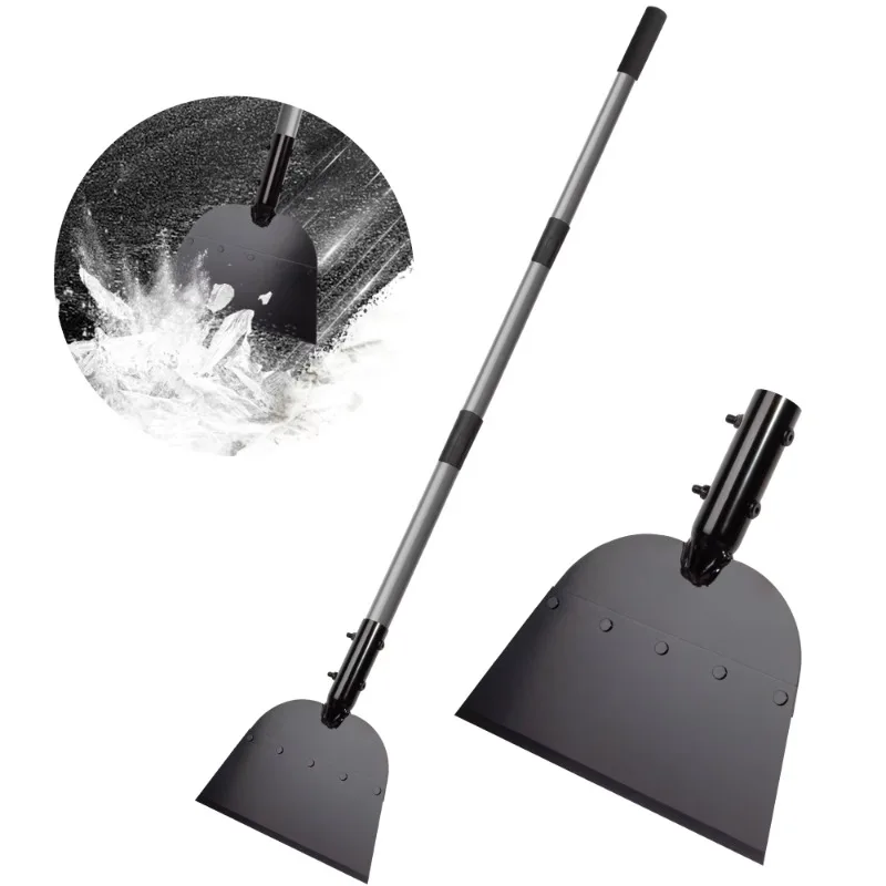 

Outdoor Multifunctional Snow Shovel Flat Shovel Long Stainless Steel Handle Snow Remover Ice Shovel